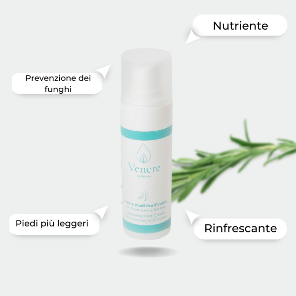 Crema piedi purificante al rosmarino e tea tree